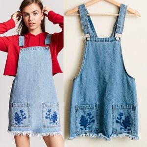 pink overall dress forever 21